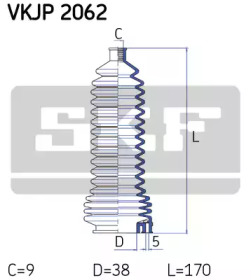 Гофрированный кожух / прокладки SKF для NISSAN KUBISTAR (X76) 1.2